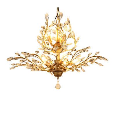 Traditional French Iron Crystal Branch 7/8/9/12 Light Chandeliers For Dining Room