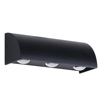 Modern Simplicity Waterproof Arched Cylindrical Aluminium PC LED Wall Sconce Lamp For Outdoor Patio