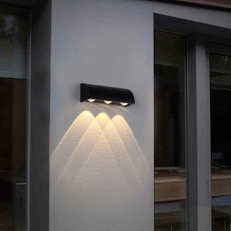 Modern Simplicity Waterproof Arched Cylindrical Aluminium PC LED Wall Sconce Lamp For Outdoor Patio