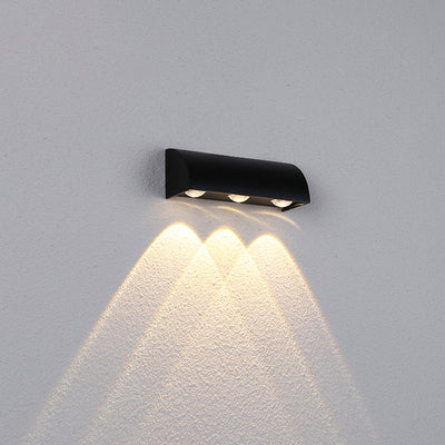 Modern Simplicity Waterproof Arched Cylindrical Aluminium PC LED Wall Sconce Lamp For Outdoor Patio