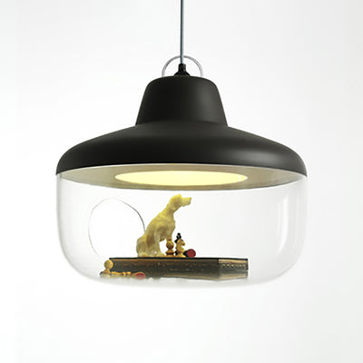 Contemporary Scandinavian Acrylic Bowl 1-Light Pendant Light For Dining Room