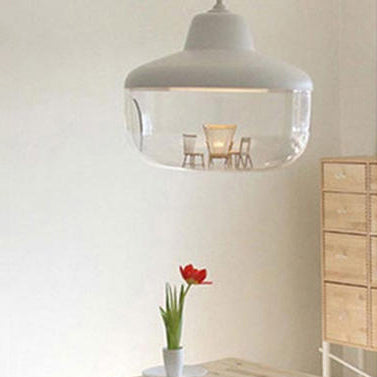 Contemporary Scandinavian Acrylic Bowl 1-Light Pendant Light For Dining Room