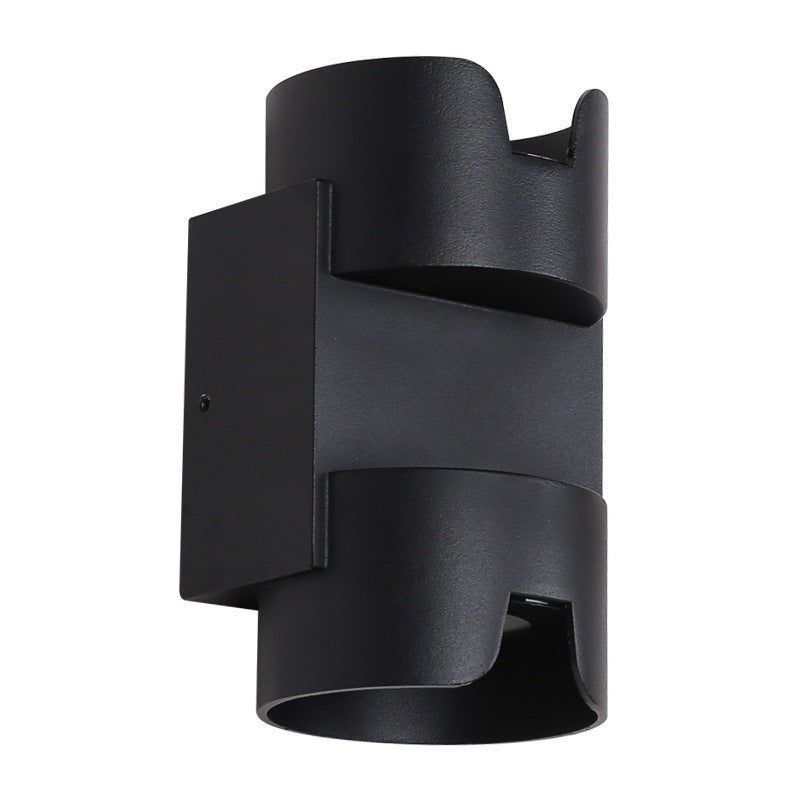 Modern Simplicity Waterproof Aluminium Glass Cylinder LED Wall Sconce Lamp For Outdoor Patio