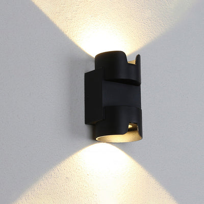 Modern Simplicity Waterproof Aluminium Glass Cylinder LED Wall Sconce Lamp For Outdoor Patio