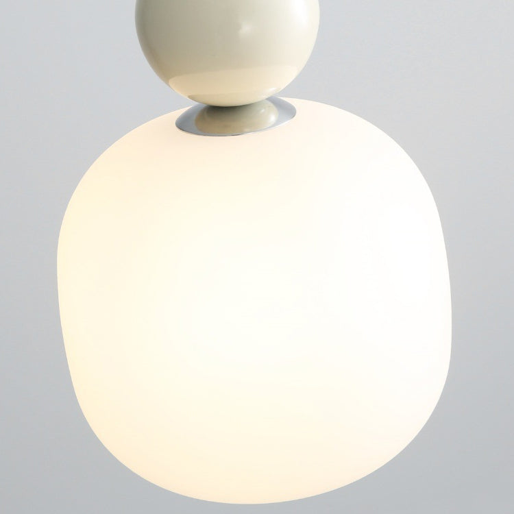 Contemporary Nordic Resin PE Ball Cylinder 1-Light Pendant Light For Bedside