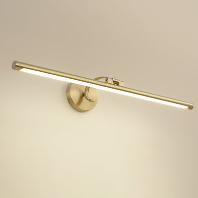 Modern Minimalist Copper Acrylic Strip LED Wall Sconce Lamp Vanity Light For Bathroom