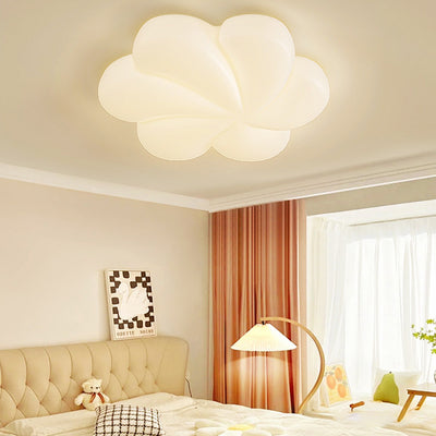 Modern Minimalist Iron PE Flower Petal LED Flush Mount Ceiling Light For Bedroom