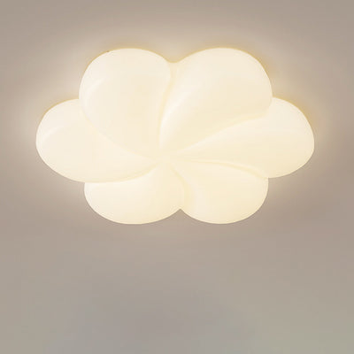 Modern Minimalist Iron PE Flower Petal LED Flush Mount Ceiling Light For Bedroom