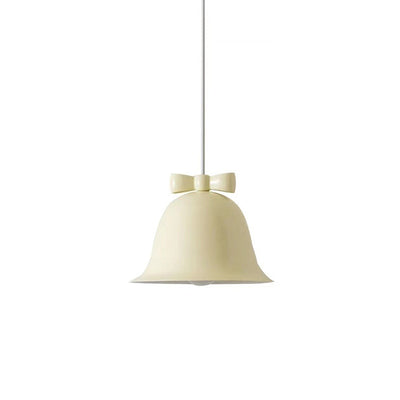 Contemporary Scandinavian Iron Ceramic Bell Bow Tie 1-Light Pendant Light For Dining Room