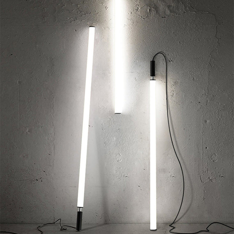 Modern Minimalist Aluminum Acrylic Strip LED Pendant Light For Bedside