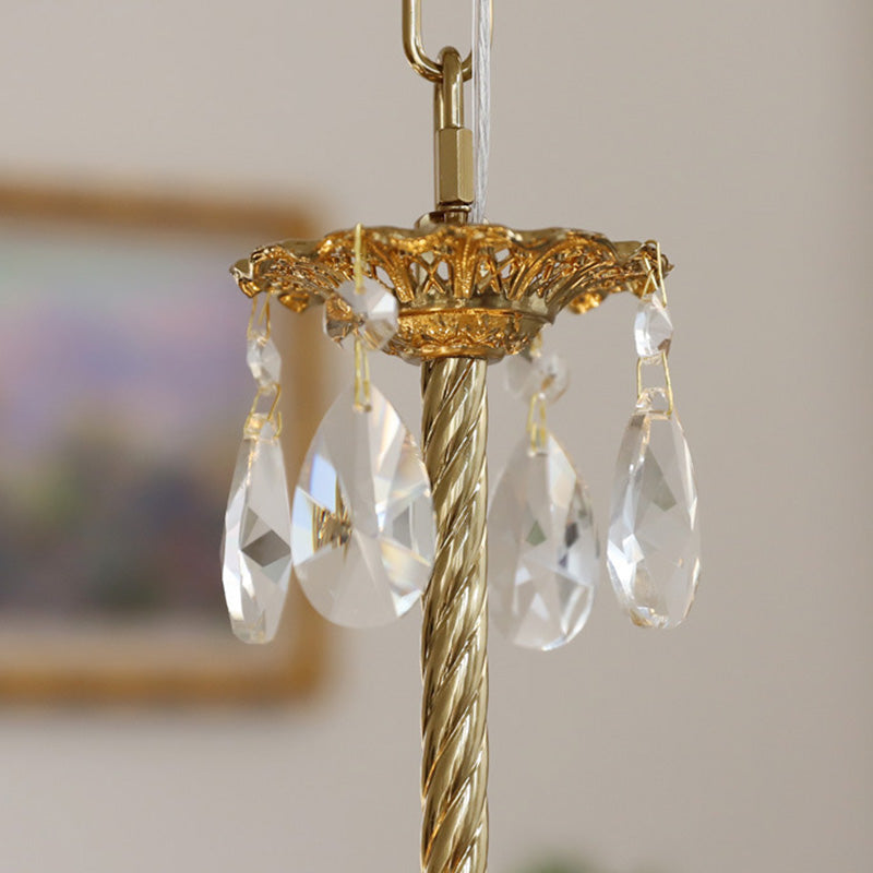 Modern Luxury Crystal Copper Crown Multilayered 1/5/6/9/12 Light Chandeliers For Living Room