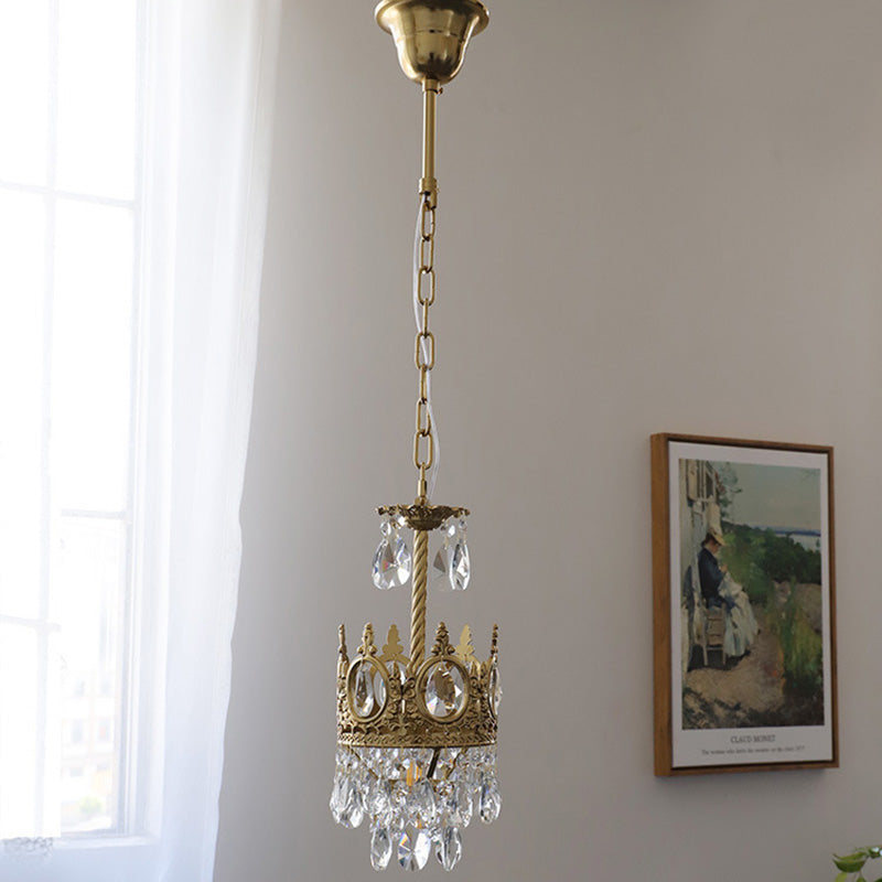 Modern Luxury Crystal Copper Crown Multilayered 1/5/6/9/12 Light Chandeliers For Living Room