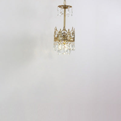 Modern Luxury Crystal Copper Crown Multilayered 1/5/6/9/12 Light Chandeliers For Living Room