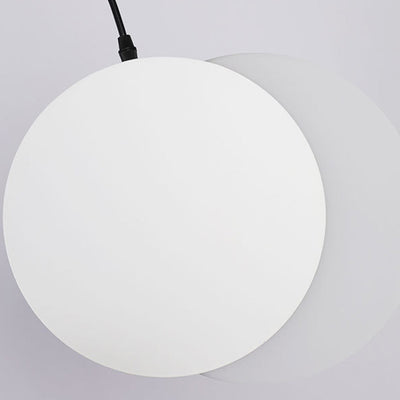 Modern Minimalist Iron Acrylic Round Superimpose Rotatable LED Pendant Light For Bedside