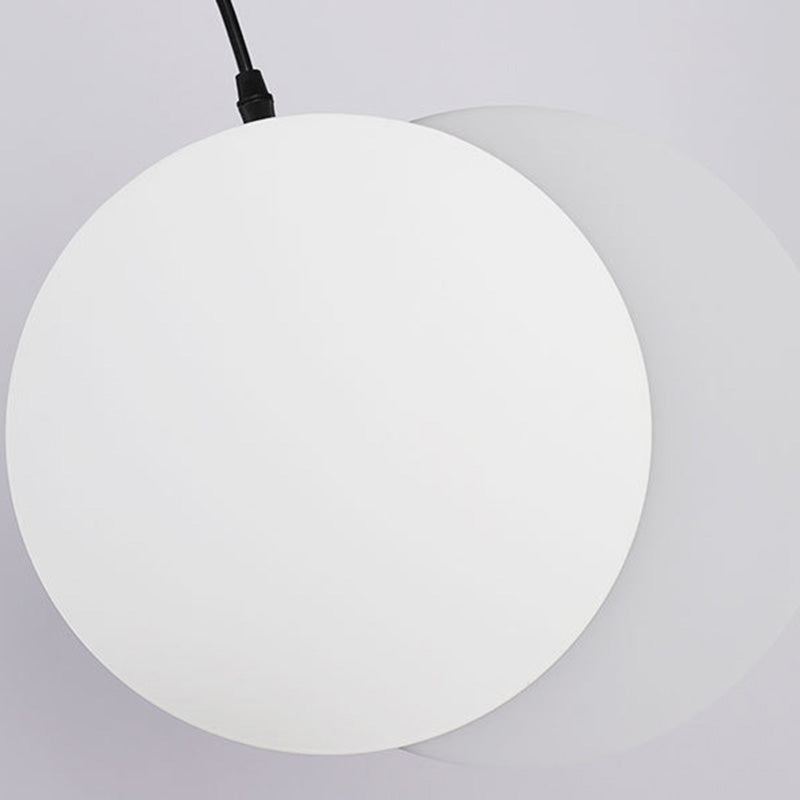 Modern Minimalist Iron Acrylic Round Superimpose Rotatable LED Pendant Light For Bedside