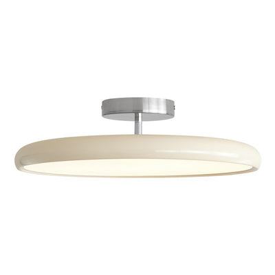 Modern Minimalist Iron Acrylic Round Adjustable LED Semi-Flush Mount Ceiling Light For Bedroom