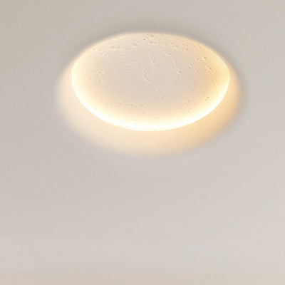 Modern Minimalist Plaster Round Moon Embedded LED Wall Sconce Lamp For Hallway