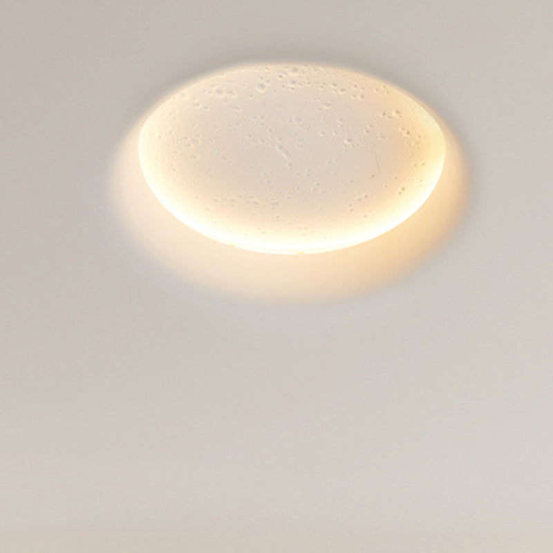 Modern Minimalist Plaster Round Moon Embedded LED Wall Sconce Lamp For Hallway