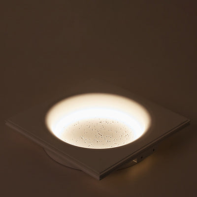 Modern Minimalist Plaster Round Moon Embedded LED Wall Sconce Lamp For Hallway