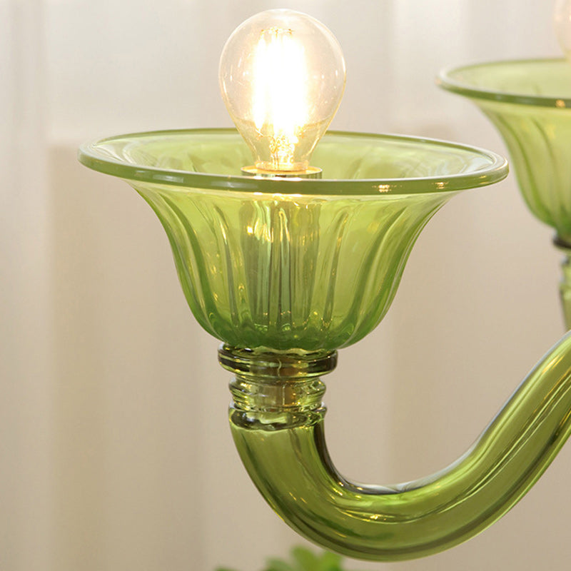 Traditional French Glass Candlestick 5/6/8 Light Chandeliers For Living Room