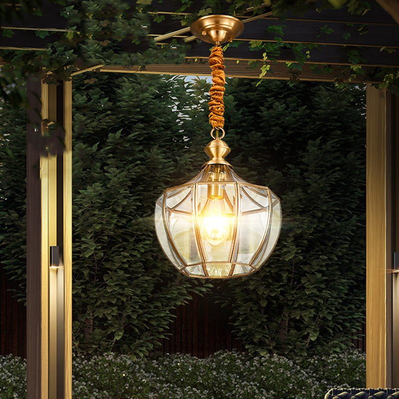 Modern Mid-century Waterproof Copper Glass Cage Rhombic Cylinder 1/3/4 Light Chandeliers For Outdoor Patio