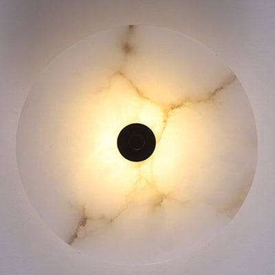 Modern Simplicity Marble Iron Round LED Wall Sconce Lamp For Hallway