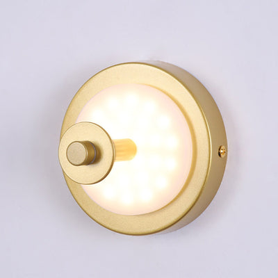 Modern Simplicity Marble Iron Round LED Wall Sconce Lamp For Hallway