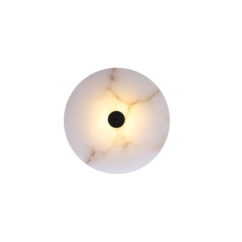 Modern Simplicity Marble Iron Round LED Wall Sconce Lamp For Hallway