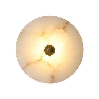 Modern Simplicity Marble Iron Round LED Wall Sconce Lamp For Hallway