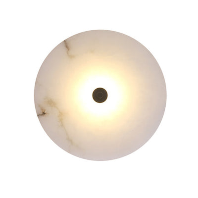 Modern Simplicity Marble Iron Round LED Wall Sconce Lamp For Hallway