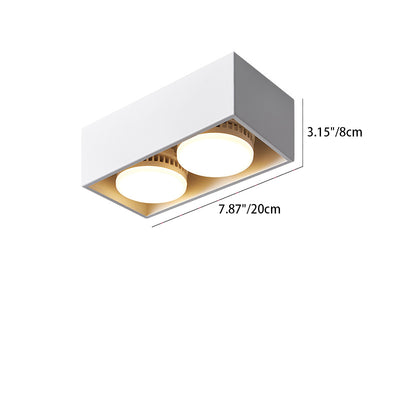 Modern Minimalist Iron Square Downlight Flush Mount Ceiling Light For Living Room