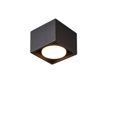 Modern Minimalist Iron Square Downlight Flush Mount Ceiling Light For Living Room