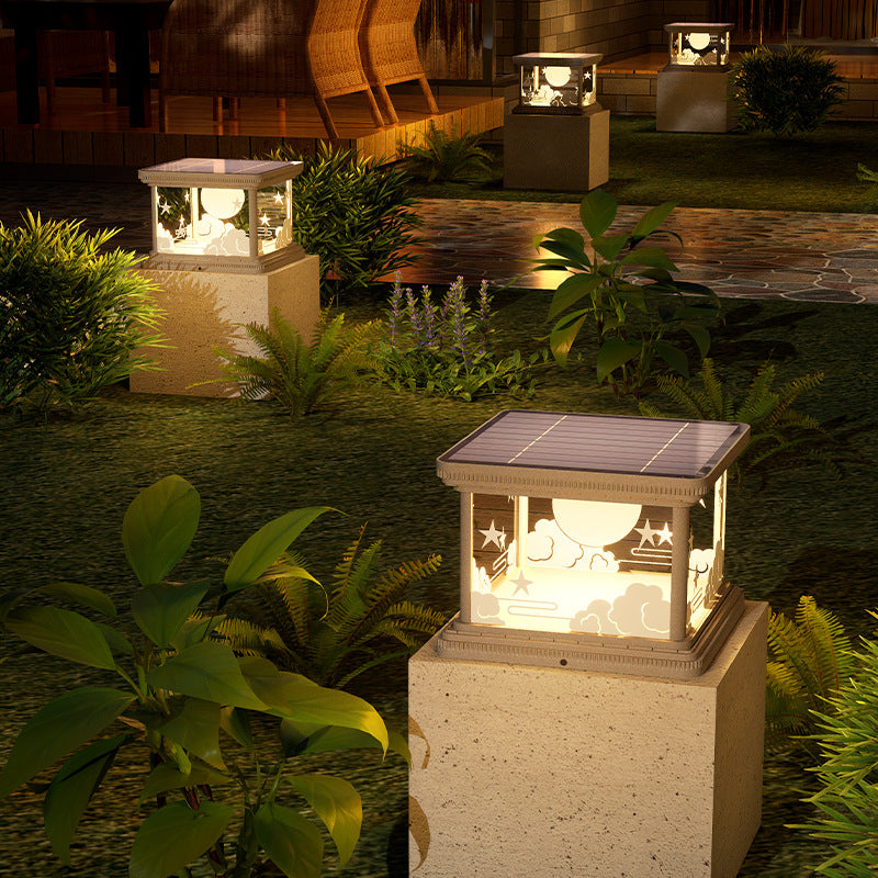 Modern Simplicity Waterproof Square Cube Sky Aluminum PE Acrylic LED Landscape Lighting Outdoor Light For Garden