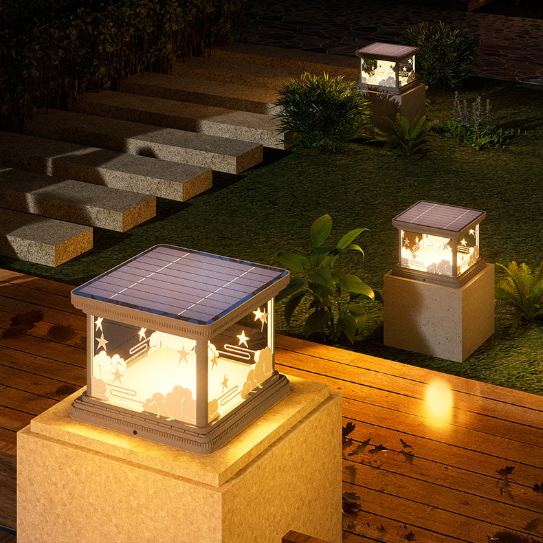 Modern Simplicity Waterproof Square Cube Sky Aluminum PE Acrylic LED Landscape Lighting Outdoor Light For Garden