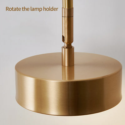 Modern Mid-century Copper Acrylic Round Rotatable LED Wall Sconce Lamp For Bedside