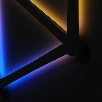 Modern Minimalist ABS Strip Splicing Decorative RGB LED Wall Sconce Lamp For Bedroom