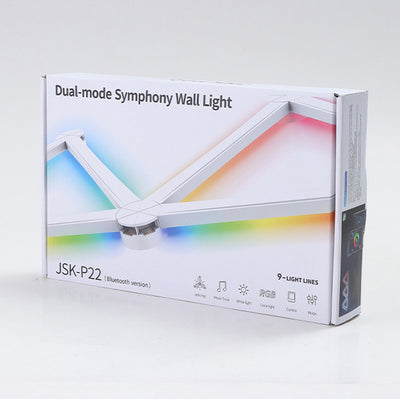 Modern Minimalist ABS Strip Splicing Decorative RGB LED Wall Sconce Lamp For Bedroom