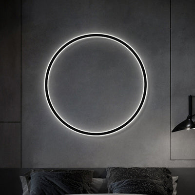 Modern Minimalist Round Aluminum Silica USB Plug LED Wall Sconce Lamp For Bedside