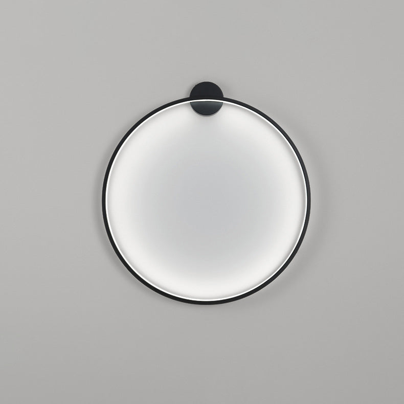 Modern Minimalist Round Aluminum Silica USB Plug LED Wall Sconce Lamp For Bedside