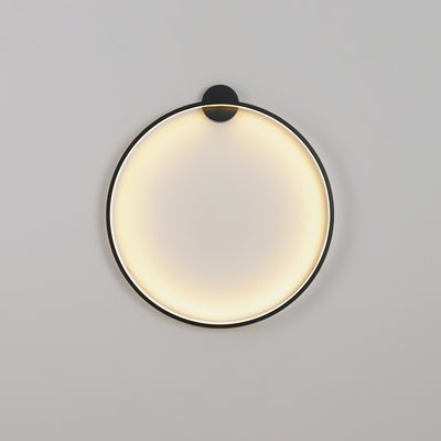 Modern Minimalist Round Aluminum Silica USB Plug LED Wall Sconce Lamp For Bedside