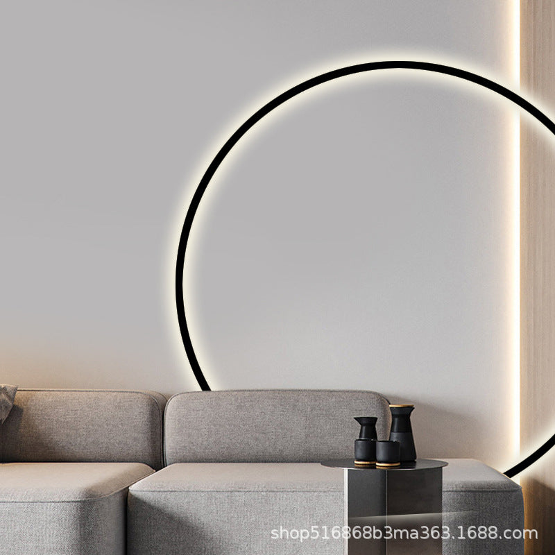 Modern Minimalist Round Aluminum Silica USB Plug LED Wall Sconce Lamp For Bedside