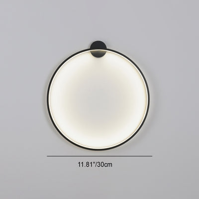 Modern Minimalist Round Aluminum Silica USB Plug LED Wall Sconce Lamp For Bedside