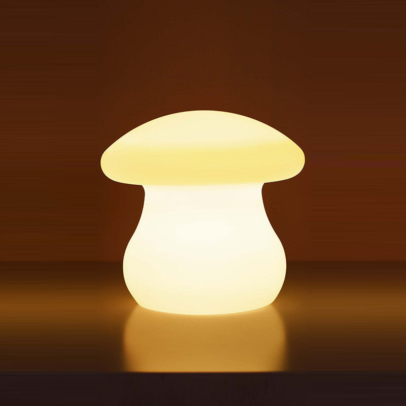 Modern Simplicity Rechargeable Waterproof Mushroom PE LED Table Lamp For Bedroom