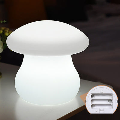 Modern Simplicity Rechargeable Waterproof Mushroom PE LED Table Lamp For Bedroom