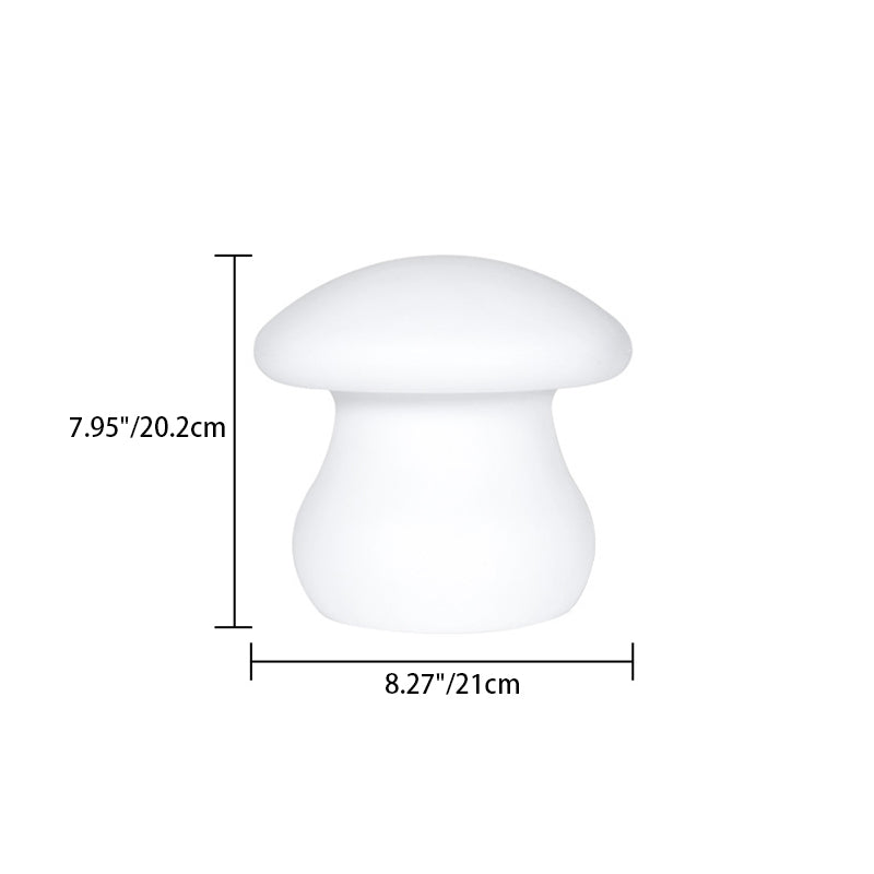 Modern Simplicity Rechargeable Waterproof Mushroom PE LED Table Lamp For Bedroom