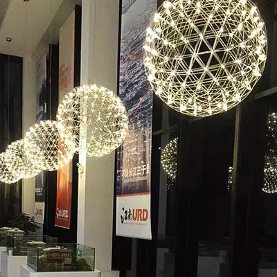 Contemporary Nordic Ball Dandelion Stainless Steel LED Pendant Light For Dining Room