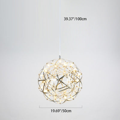 Contemporary Nordic Ball Dandelion Stainless Steel LED Pendant Light For Dining Room