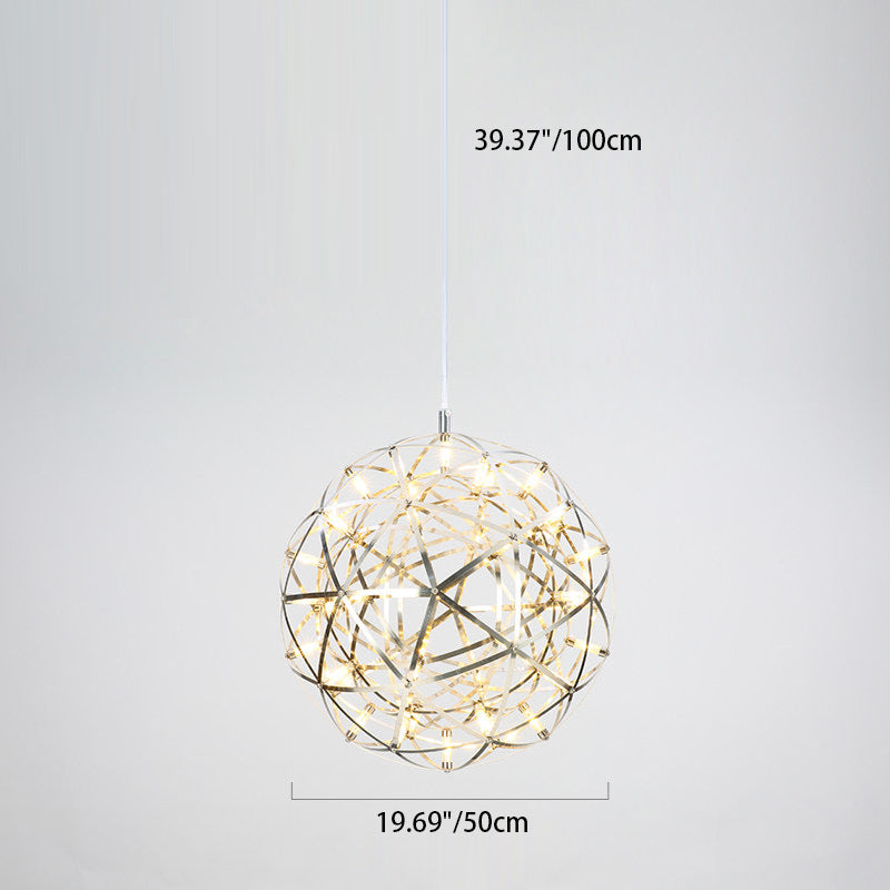 Contemporary Nordic Ball Dandelion Stainless Steel LED Pendant Light For Dining Room