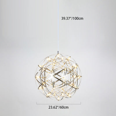 Contemporary Nordic Ball Dandelion Stainless Steel LED Pendant Light For Dining Room