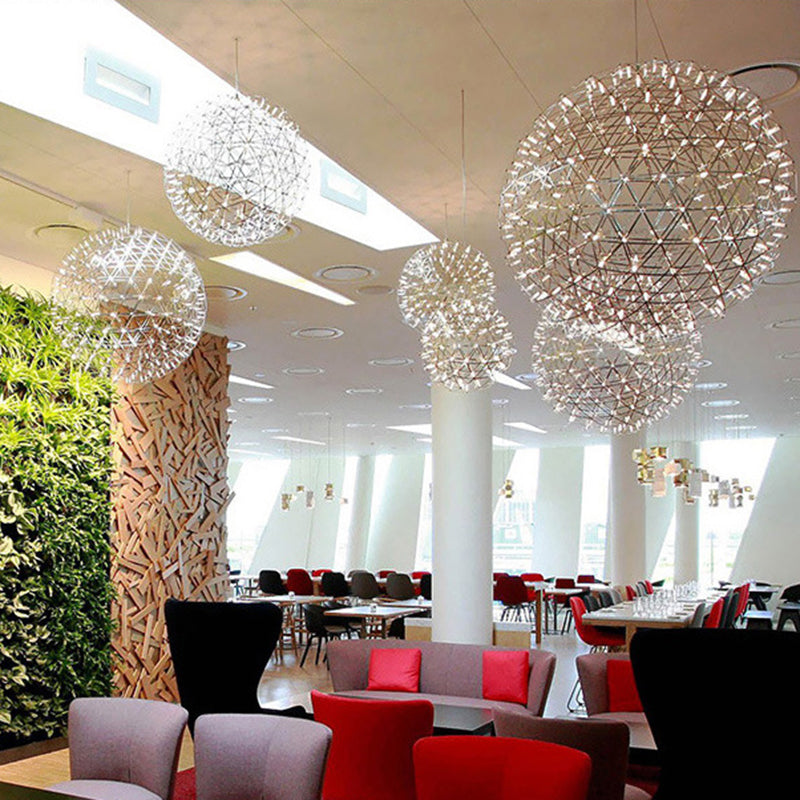 Contemporary Nordic Ball Dandelion Stainless Steel LED Pendant Light For Dining Room